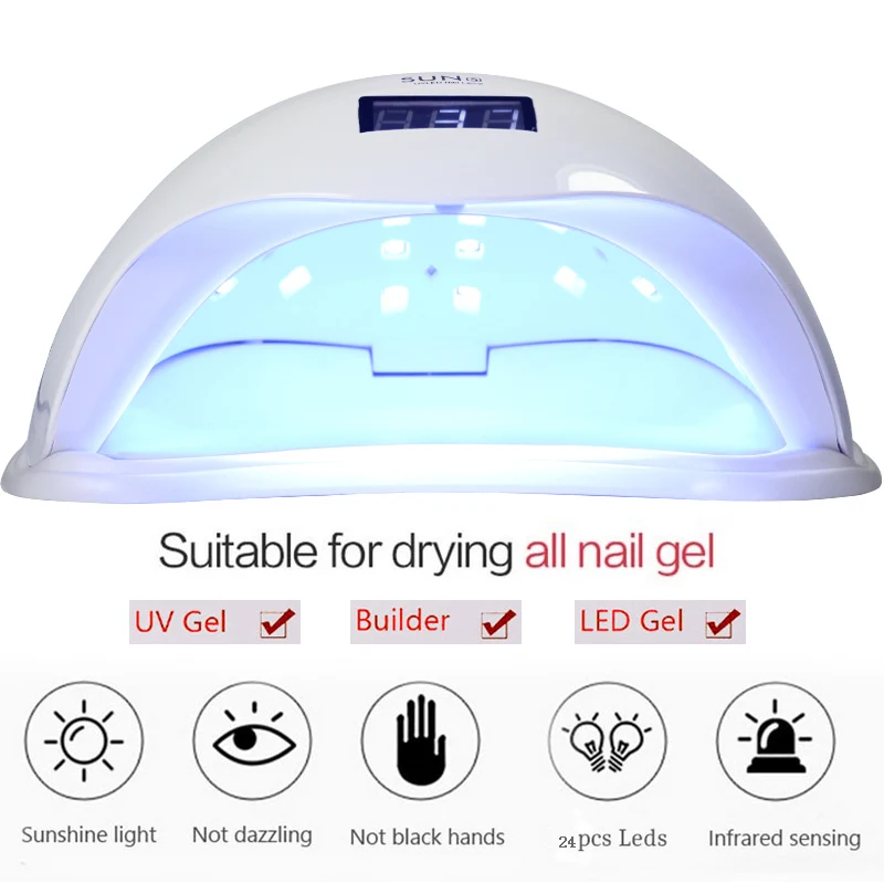 Nail Set 36/48/72W UV LED Gel Lamp for Nails Manicure Set 10 pieces Gel Nail Polish Varnish Extension Polygel Tool Kit nail kit