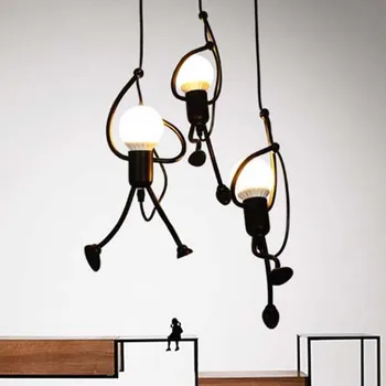 

220V Vintage Kitchen Pendant Lights Led Nordic Pendant Lamp Industrial Vintage Black Modern Hanging Lights for Dining Room