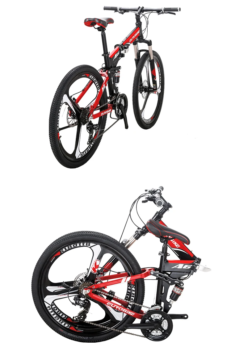 Discount EUROBIKE Folding Bike 26 Inches Aluminum Frame 21 Speed Gears Dual Suspension Mountain Bike 5 Discount EUROBIKE Folding Bike 26 Inches Aluminum Frame 21 Speed Gears Dual Suspension Mountain Bike 5