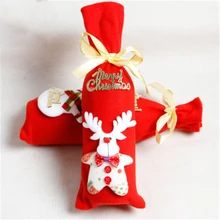Крышки для винных бутылок Санта-лось медведь Снеговик подарочные сумки Рождество крышка для винных бутылок Рождество ужин вечеринка украшения стола Рождество