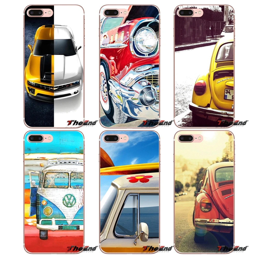 Retro summer volkswagen bus beach art Case For Huawei Honor 7X V10 6C V9 6A Play 9 Mate 10 Pro Y7 Y5 P8 P10 Lite Plus GR5 2017