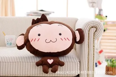 4 стиля мультфильм обезьяна плюшевые игрушки теплая рука + подушки + Одеяло (3 в 1) подарки на день рождения рождественские подарки