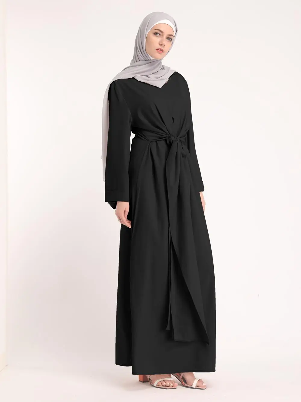 Модная мусульманская абайя длинные платья Хиджаб кимоно длинные халаты повседневное свободные Vestidos Ближний Восток Рамадан Исламская
