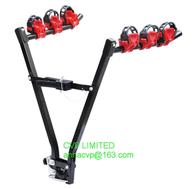 rear bicycle carrier rack for towing for 3 bikes