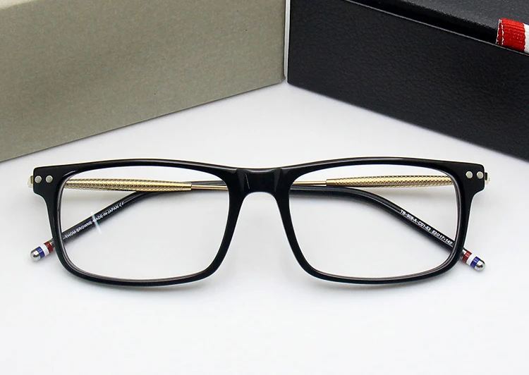 Новое поступление компьютерные очки Мужские квадратные компьютерные очки близорукость высокое качество оптические очки - Цвет оправы: black