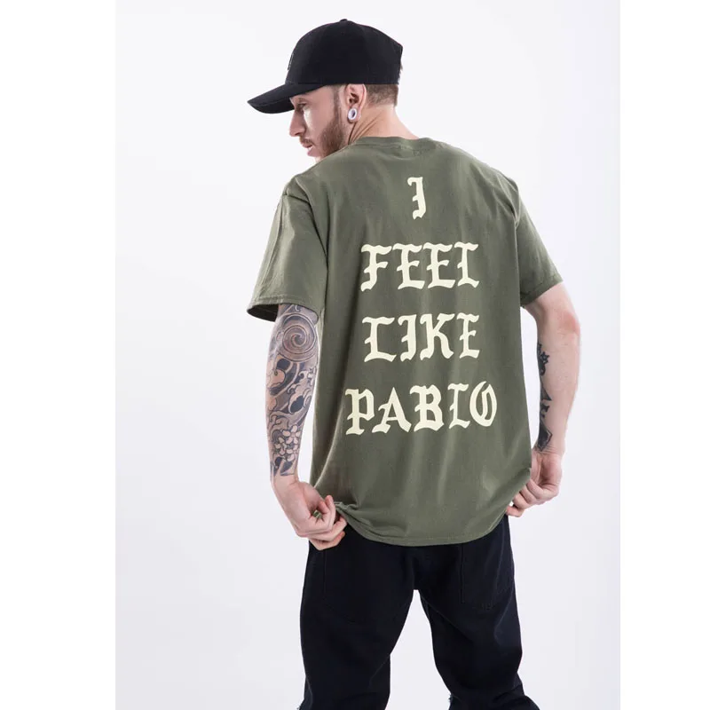 Новые зеленые футболки в стиле хип хоп Канье I Feel Like Pablo sateborad топ безрукавка