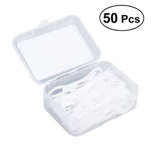 50 шт./кор. Пластик Портативный стоматологический одноразовый Стик для зубной нити инструменты для чистки зубов очиститель уход за кожей комплект