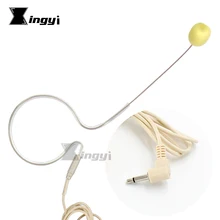 4 шт. бежевый один ушной крючок конденсаторный микрофон 3,5 мм разъем гарнитура микрофон Микрофон для компьютера PC Specch обучающий усилитель мощности