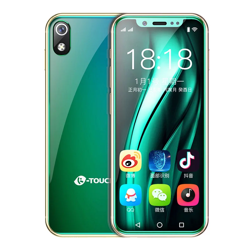 Поддержка Google Play 4G смартфон K-TOUCH I9 Face ID металлическая рамка Android 6,0 телефон WiFi Две sim-карты маленький студенческий мобильный телефон - Цвет: Green
