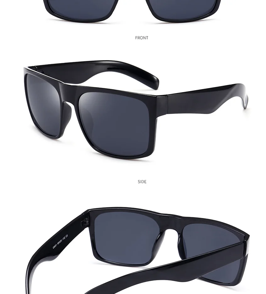 SIMPRECT солнцезащитные очки в квадратной оправе в стиле ретро Для мужчин поляризационные UV400 высокое качество вождения солнцезащитные очки Ночное видение люнет De Soleil Homme