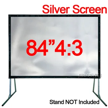 

84 inches 4:3 Foldable Wall Mounted Metal Silver Gray Projection Screen Curtain for 3D HD Smart DLP Home Theater Projectors
