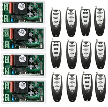 

AC 220V 1 CH RF Wireless Remote Control Switch 4 receiver+12 transmitter Simple connection household appliances/lamp