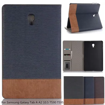 

3 Colors Business Leather Case For Samsung Galaxy Tab A A2 10.5 Case T590 T595 Case Tablet Support stand Cover with Card Solt