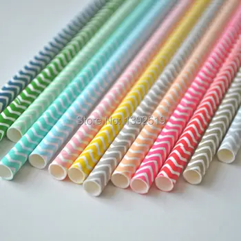 

Best Wholesale Price For 10000pcs Chevron Paper Drinking Straws Biodegradable 25pcs per Pack 159 Colors, free shipping