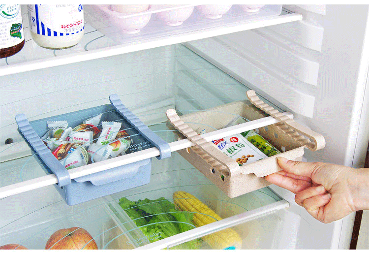 Honana CF-BK010 Refrigerator Fridge Drawer Storage Rack Freezer Desk Shelf Holder Kitchen Organizer 