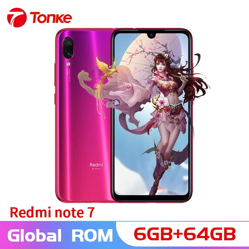 

Original Xiaomi Redmi Note 7 6GB RAM 64GB ROM Phone Snapdragon 660 Octa Core 6.3" 19.5:9 Full Screen 48MP Dual Camera Type-C