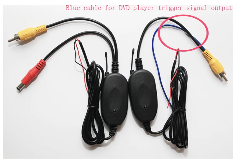 

2.4G Wireless RCA Video FM Transmitter Receiver Kit with trigger wire for Car Monitor Rear view Reverse Backup Camera