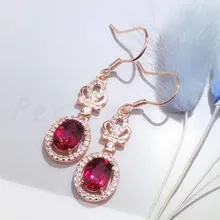 Гранат падение натуральный Красный Гранат 925 серебро мелкие красные камни Роскошные серьги 1.4ct* 2шт драгоценные камни#16022917