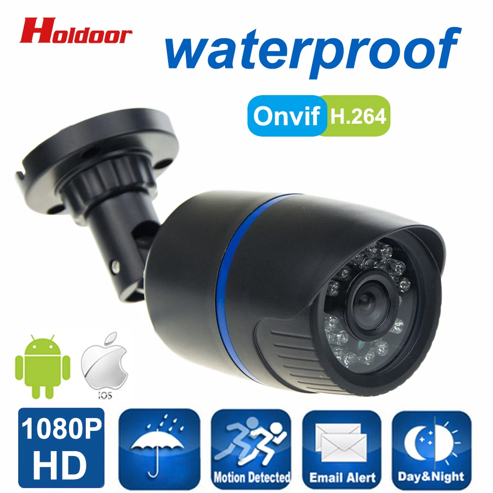 

IP Camera HD 2.0MP 1920 x 1080P Outdoor P2P Onvif CCTV Security Camera With IR-Cut 24LED Night Vision Support Android/iOS APP