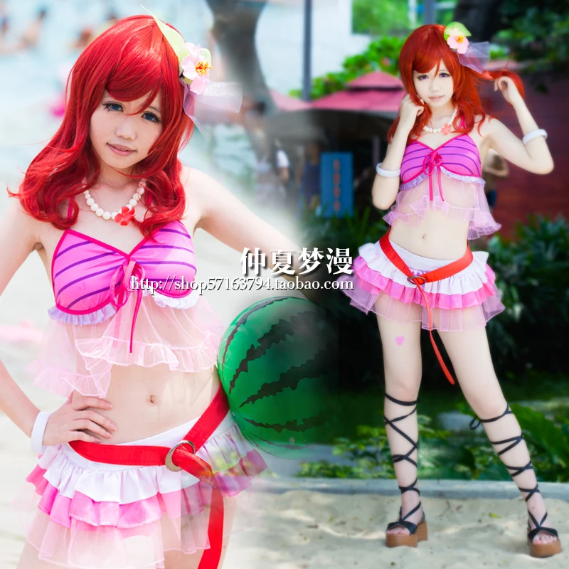 Love Live! Maki Nishikino Mermaid Summer Cos Bikini Swimsuit Japan