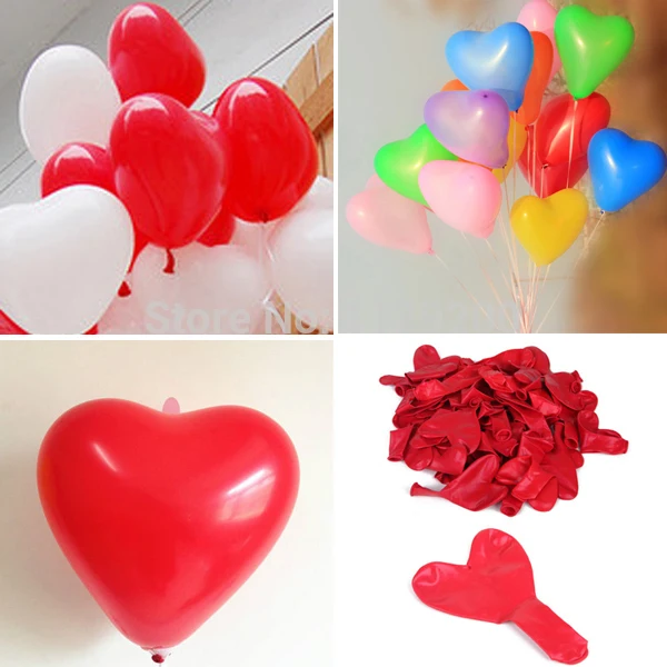 100 шт/партия латексные воздушные шары в форме сердца Свадебные украшения для спальни на День святого Валентина Красочные воздушные шары с сердцем поставщики