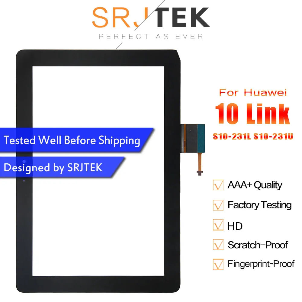 Srjtek для HUAWEI MediaPad 10 Link новая черная панель с сенсорным экраном и дигитайзером