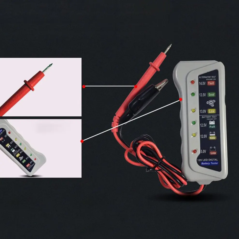 

Car Battery Motorcycle Electric Car 6V12V Storage Battery Capacity Detector Battery Tester