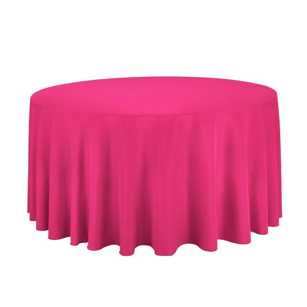 round-polyester-tablecloth-fuchsia-