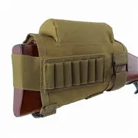 Регулируемый тактический приклад винтовка дробовик щек отдых коврик для стрельбы патроны чехол патроны оболочки держатель принадлежности для охотничьего ружья - Цвет: Tan