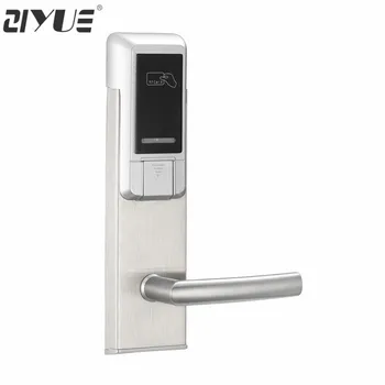 

Chrome Electronic Digital RF ID Card Key Hotel Room Door Lock with Free Hotel Software ET103RF