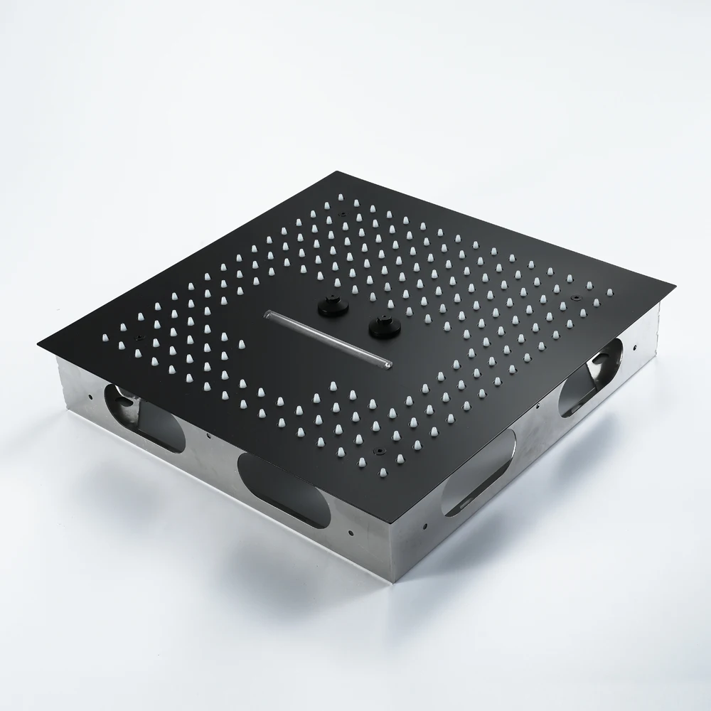 16 Inch Remote Control Light Black Shower Head Rainfall Shower Bathroom Colorful LED Showerhead Misty Waterfall Shower Ceiling 16 Inch Remote Control Light Black Shower Head Rainfall Shower Bathroom Colorful LED Showerhead Misty Waterfall Shower Ceiling