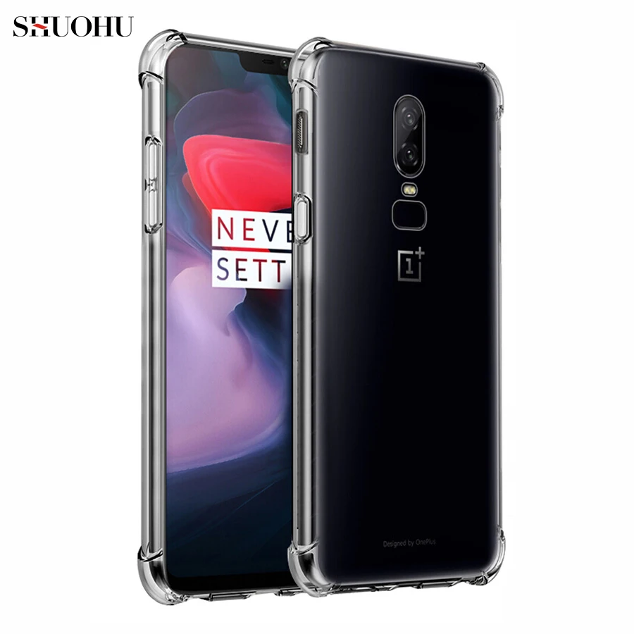 

SHUOHU For OnePlus 6 Slim Shockproof Clear Anti-knock TPU Phone Case Cover Protection Case for OnePlus 6 Cover 1+6