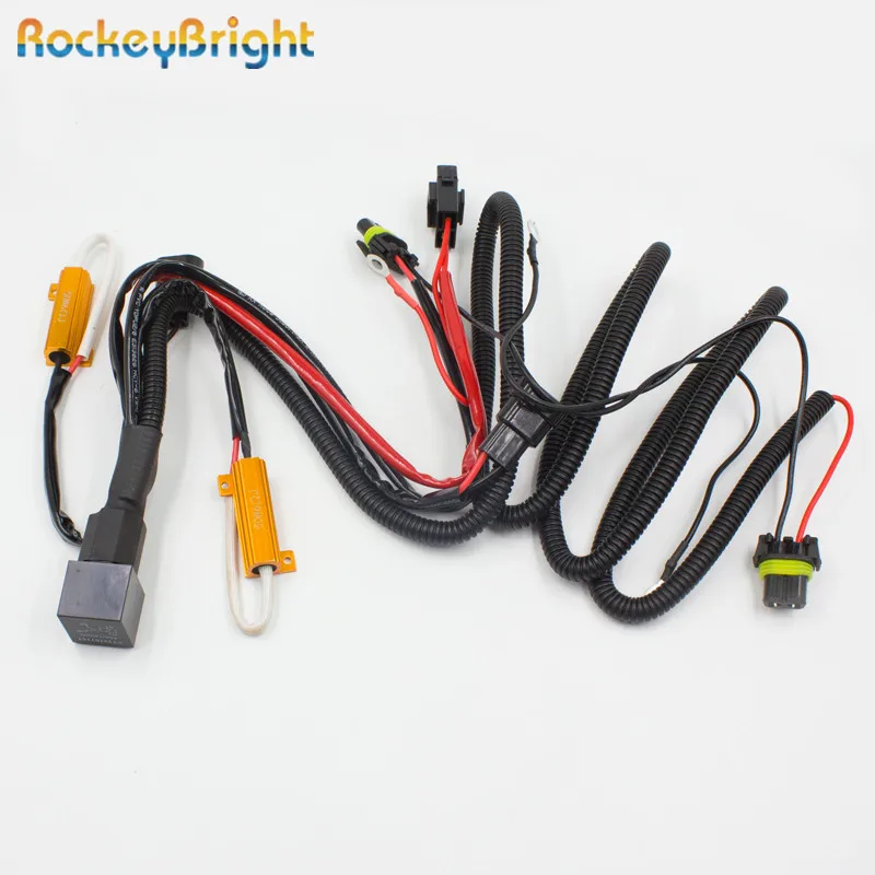 Rockeybright 1* HID переделочный комплект реле H1 H3 H4 H7 H8 H11 9005 9006 HB2 HB3 HB4 автомобильный предупреждающий компенсатор декодер резистор