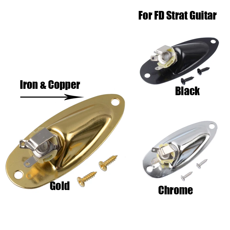 6.35 Electric Bass Guitar Jack 1/4 Output Input Socket With Boat Style