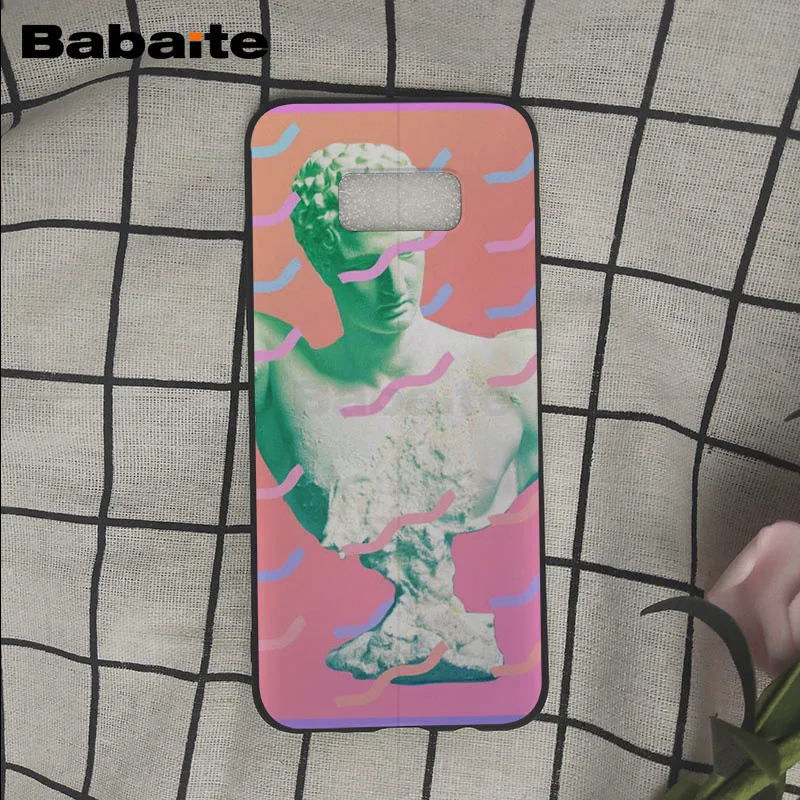 Medusa Vaporwave Glitch Art Statue Michelangelo-david