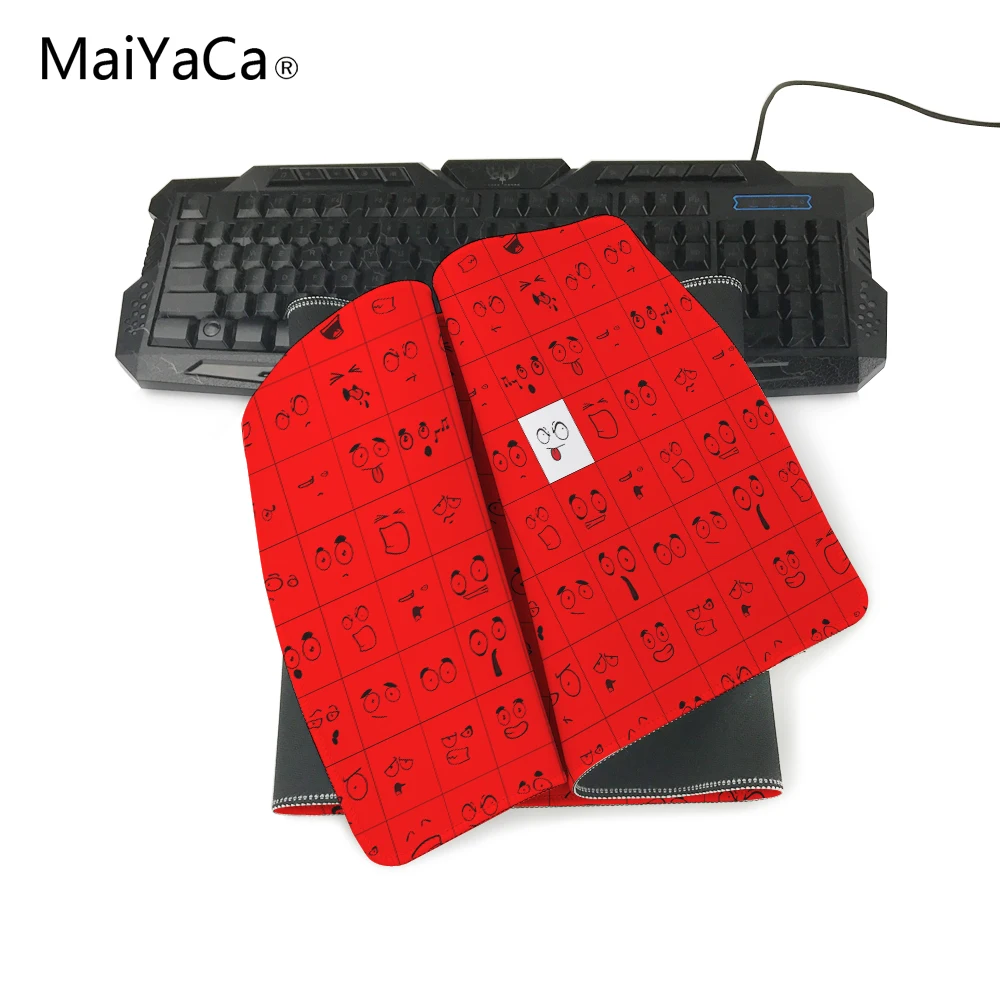 Maiyaca мягкие резиновые смешные выражения Мышь большой коврик XL Коврики S 700*300*2 мм компьютер Тетрадь прочный нескользящая резиновая Мышь