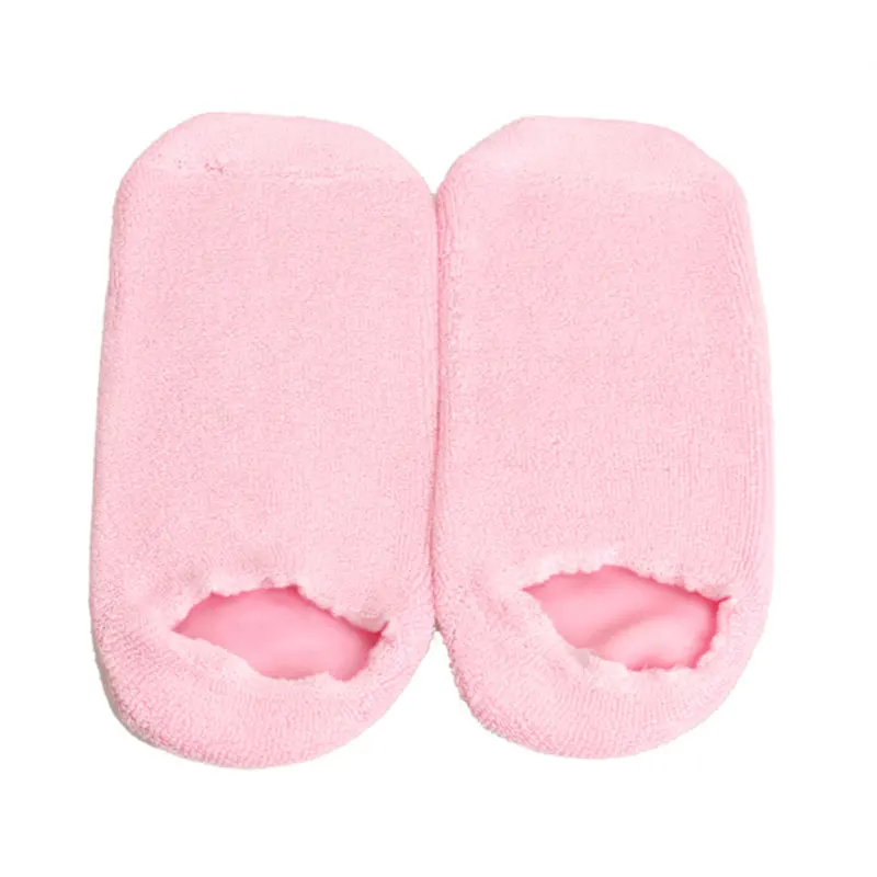 

1 Pair Women's Socks Pink Moisturize Soften Repair Cracked Skin Treatment Gel Spa Socks Thermal Soften Foot Care Stretchable