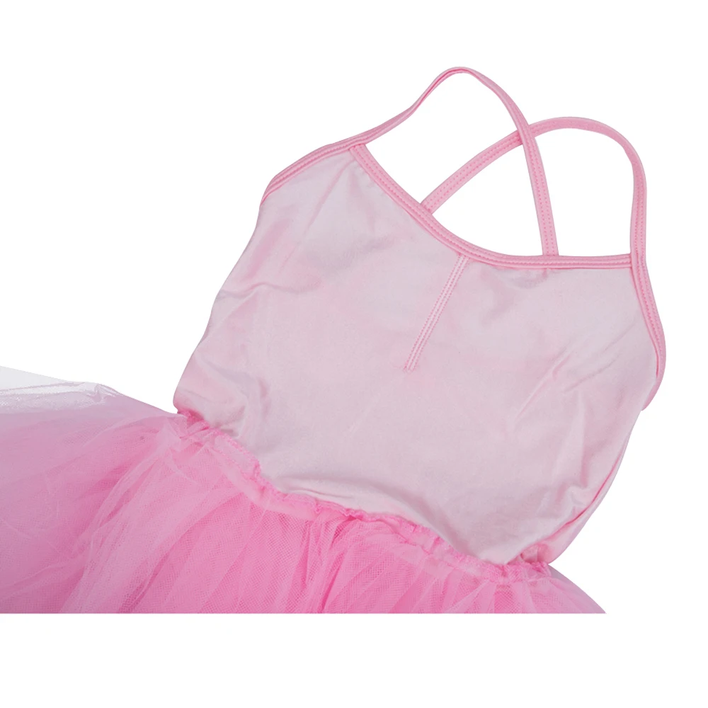 

Promotion! Girls Fairy Dress Ballet Tutu Leotard 5-6T - Light Pink