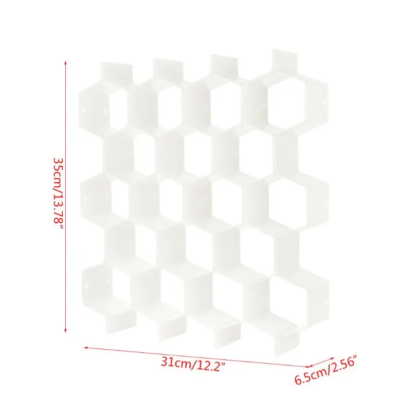 Honeycomb Shape Drawer Organizer 8 Pcs Closet Dividers Plastic Partition For Small Clothing And Cosmetic Clapboard