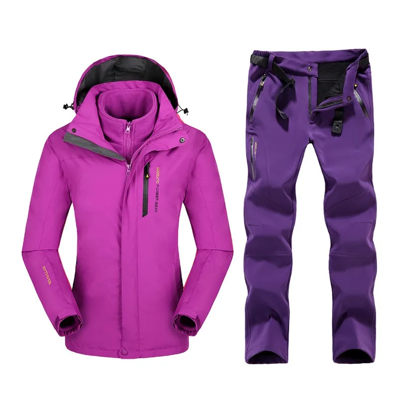 Водонепроницаемая Лыжная куртка размера плюс для катания на горных лыжах, походная куртка, куртка для сноуборда, лыжный костюм для женщин, зимние куртки большого размера
