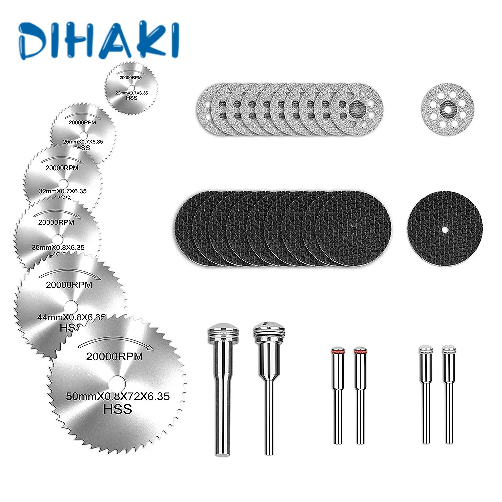 

32 Pcs/Set HSS Circular Saw Blades Cutting Wheel Discs For Hard Material Cutting Woodworking Circular Saw Blade Rotary Tool