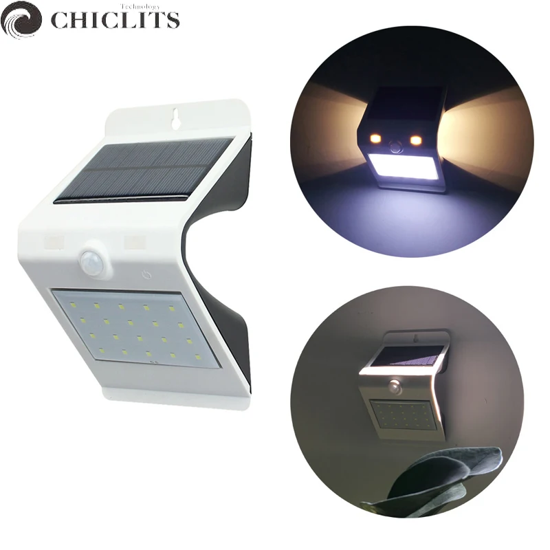 

Lampara Solar Powered Led Wall Lights with Motion Sensor Lamp 20+4 Leds IP65 Waterproof Solar Garden Light Led Outdoor Lighting