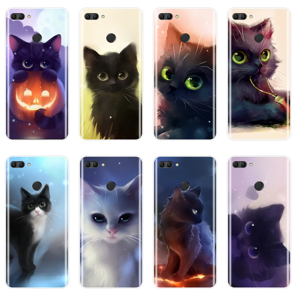 

Cute Cat Cartoon Phone Case For Huawei Y5 Y6 Y7 Prime 2018 Y9 2019 Silicone Soft Back Cover For Huawei Y3 Y5 Y6 II 2017 Pro Case