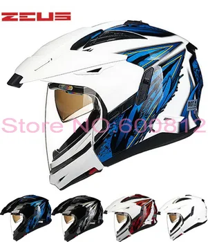 

2019 Newest ZEUS modular off road motorcycle helmet ZS-613B dual lens motocross sports car road racing helmets made of ABS