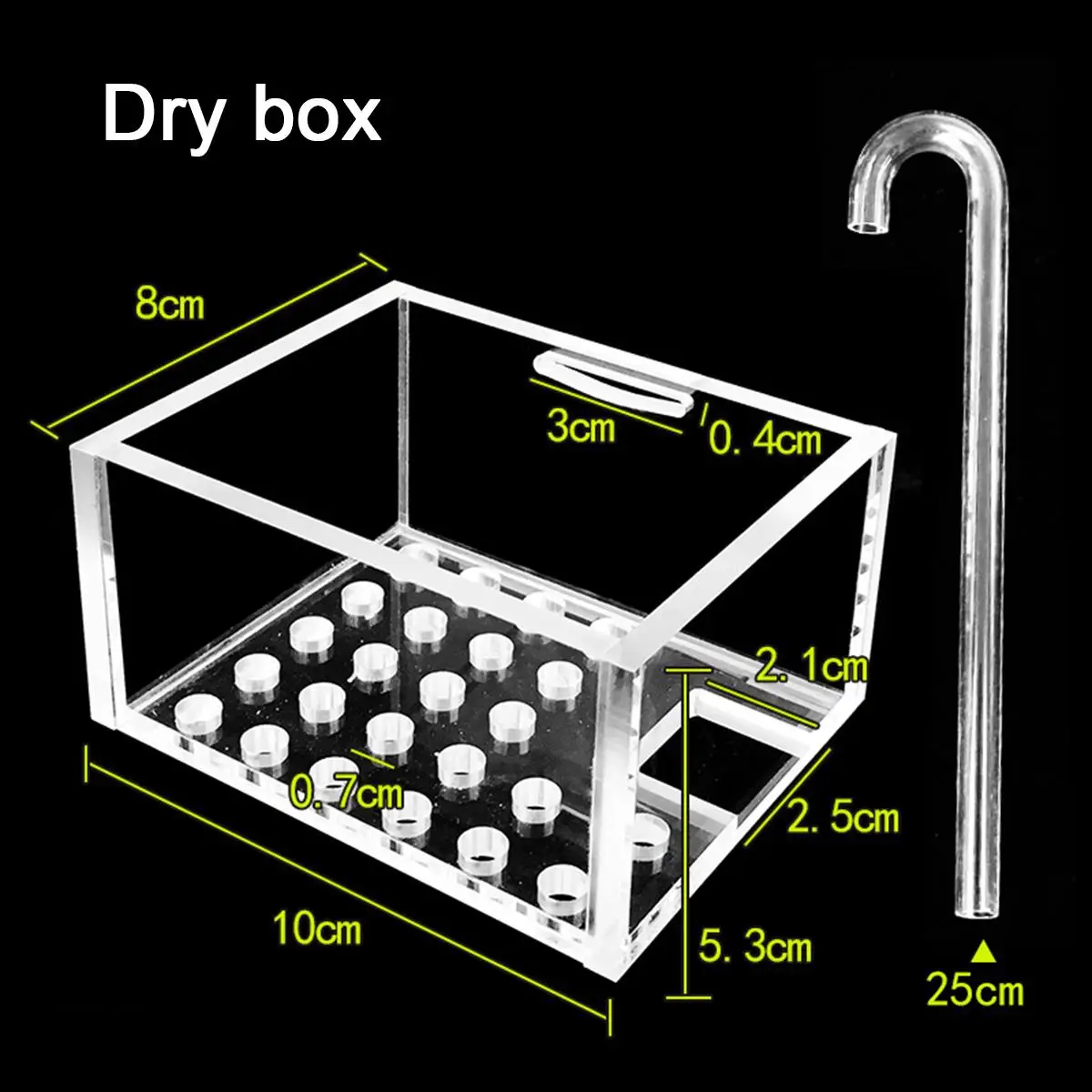 Внешний фильтр для аквариума, коробка для аквариума, фильтр для аквариума без водяного насоса, увеличивающий кислород, фильтр для воды, Мультифункциональный акриловый - Цвет: Dry Box