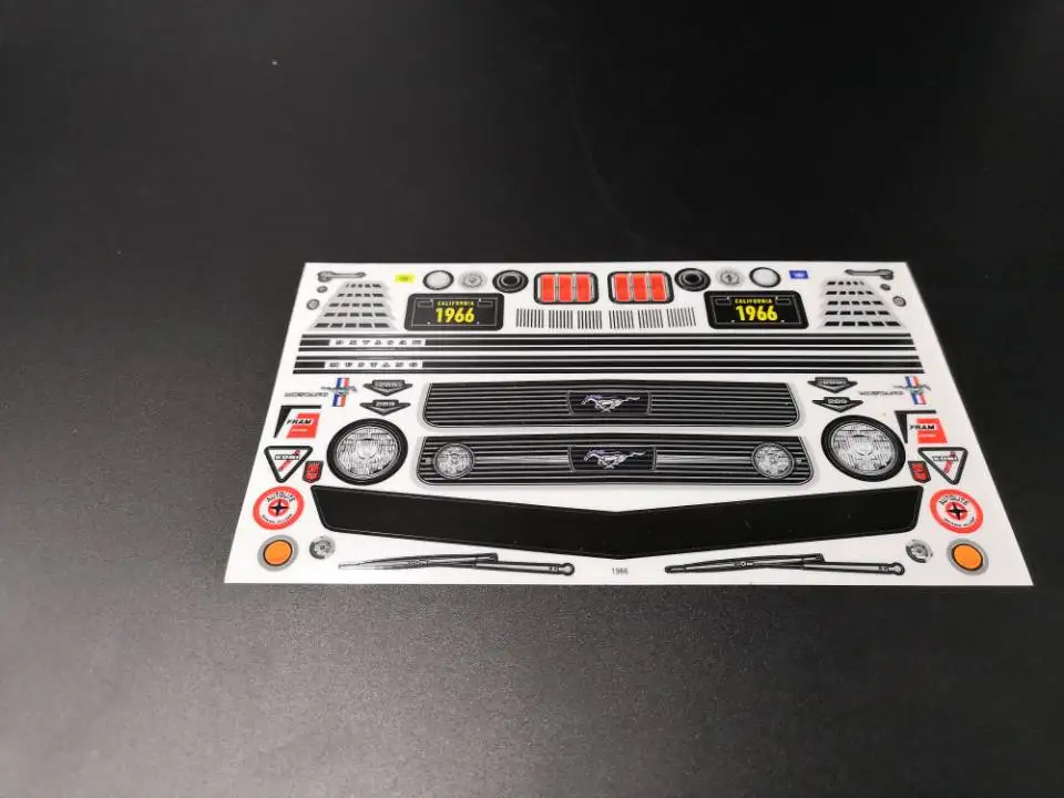 1/10 Масштаб RC Дрифт Onroad внутренние кузова наклейки 1966 Ford Mustang GT 200 мм для HPI KYOSHO TAMIYA