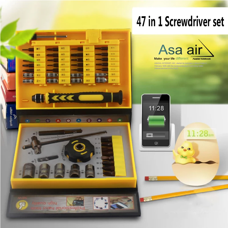 

47 in 1 Precision Screwdriver Set For Repair Tool Flexible Kit Household PC Notebook Phone Mobile Screw Driver