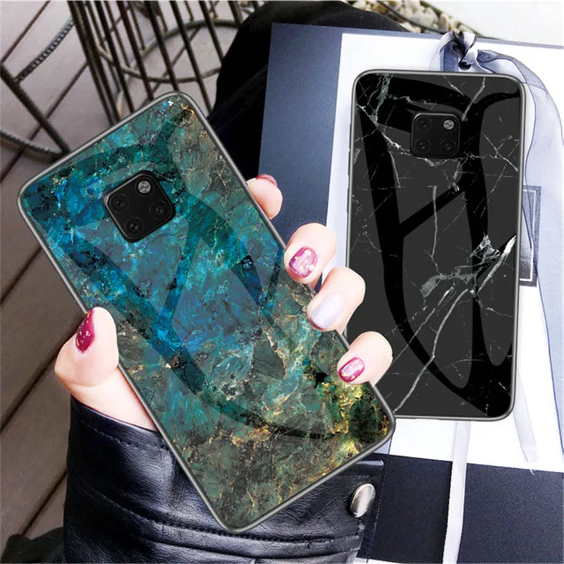 

KISSCASE 3D Marble glass Case For huawei p smart 8x mate 20 p20 lite Luxury Case For huawei P30 Pro Honor 8X Cover Coque Fundas