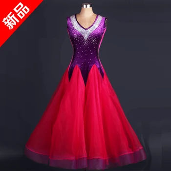 

fashion modern dance competition waltz dance dress High quality