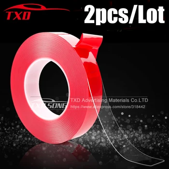 

2PCS/LOT Premium Super Strong Double-sided Transparent Clear Acrylic Foam Adhesive VHB Tape Multi-role Tape (6mm-30mm) 3 Meters
